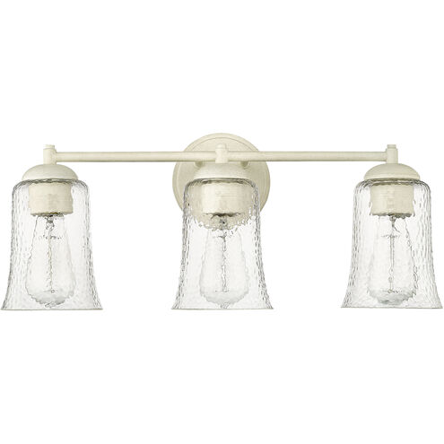 Abilene 3 Light 21.75 inch Cottage White Vanity Light Wall Light